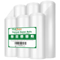 6 Pack 8"X20'(3Rolls) and 11"X20' (3Rolls) Vacuum Sealer Bags Rolls for Food,Commercial Grade, BPA Free,Puncture Prevention,Great for Sous Vide
