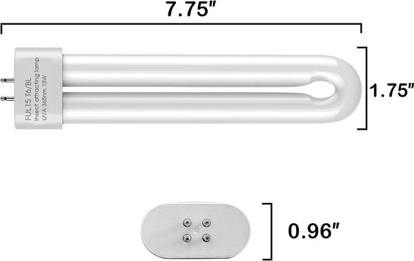 Replacement for Hemiua Zap T6 Pro | 15W Replacent Bulbs, Black Light (1 Pack)