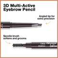 4 Pcs Ultimate Eyebrow Retractable Definer Pencils,Dual-Sided Natural Soft Textured Eyebrow Pencil, for Daily Look Eyebrow Makeup,Brow Brush,Fine