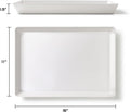 6 Pack, 16" X 11" Large White Serving Trays Set - Reusable Plastic Serving Platters for Cookie, Appetizer, Charcuterie, Snack, Dessert, Party Food