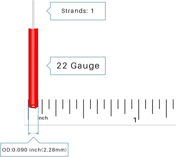 BNTECHGO 22 Gauge PVC 1007 Solid Electric Wire Red and Black Each 100 Ft 22 AWG 1007 Hook up Tinned Copper Wire