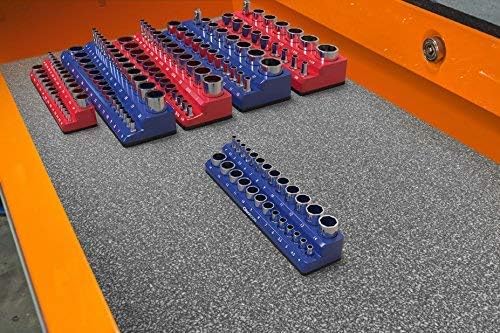 Olsa Tools Magnetic Socket Holder | 1/4-Inch Drive | Metric | Purple | Holds 26 Sockets | Professional Quality Tools Organizer