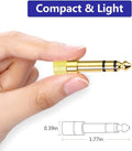VCE 6.35Mm (1/4 Inch) Male to 3.5Mm (1/8 Inch) Female Stereo Audio Jack Adapter for Aux Cable, Guitar Amplifier, Headphone, 2 Pack