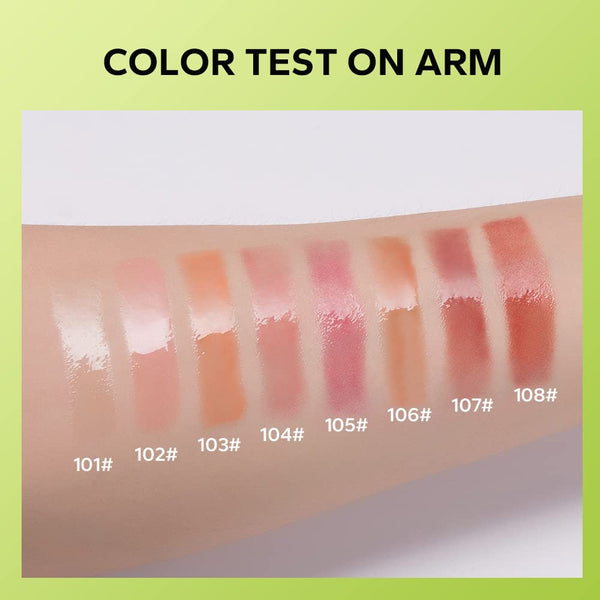 Beauty Glazed Big Brush Head Lip Oil, Ultra-Hydrating & Nourishing, Smooth Glossy Finish Lip Glow Oil, Shiny and Vegan Tinted Lip Gloss,
