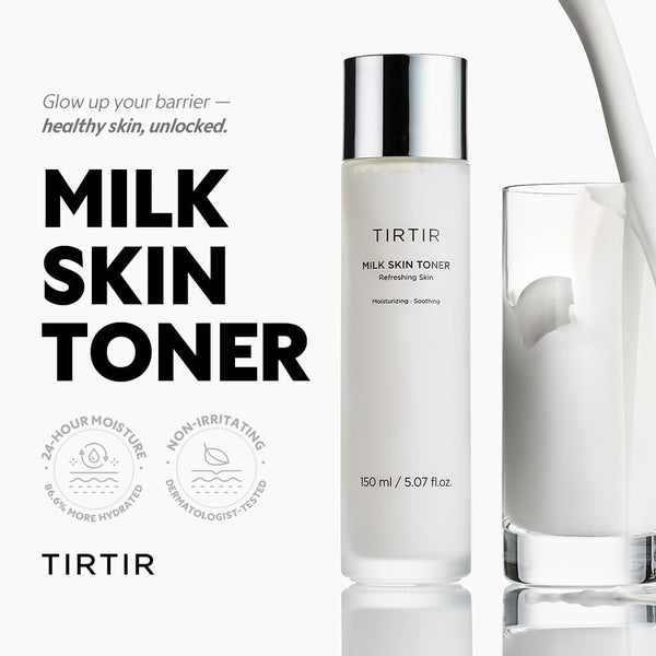 TIRTIR Milk Skin Rice Toner | Deep Moisturizing, Hydrating Toner for Face, Niacinamide, Ceramide, Rice Bran Extract, Nature-Oriented Ingredients