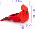 Berfutall-Cardinal Clip On Christmas Tree Ornament Decorations - Red Feathers Set of 12 Pieces Each is 2.8" Lon(A) A 12pc