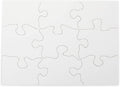 Bright Creations 24 Sheets Blank Puzzles to Draw on Bulk, 5.5 X 4 Inch Jigsaw Puzzle Pieces for DIY, Arts and Crafts Projects