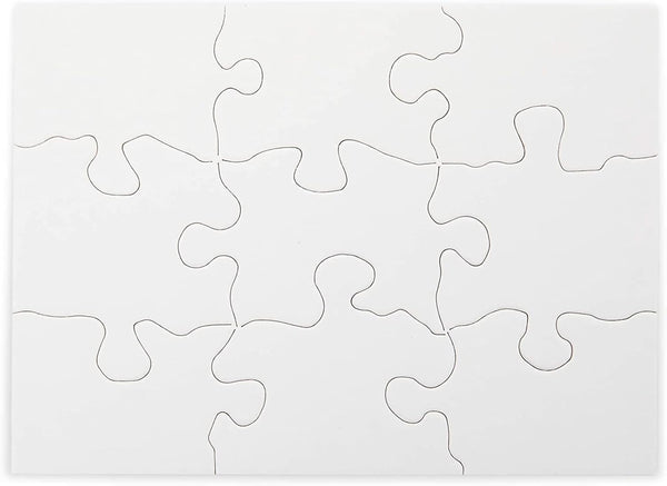 Bright Creations 24 Sheets Blank Puzzles to Draw on Bulk, 5.5 X 4 Inch Jigsaw Puzzle Pieces for DIY, Arts and Crafts Projects