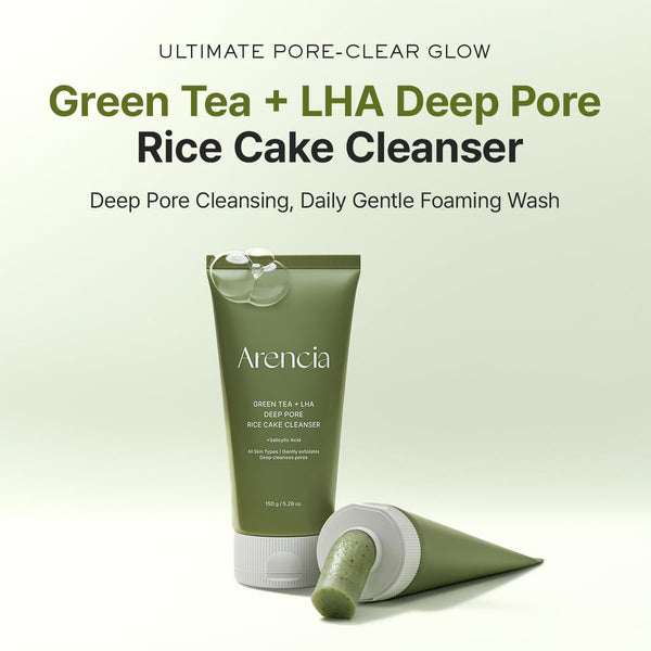 Salicylic Acid, Green Tea + LHA Deep Pore Rice Cake Cleanser, 5.07 Fl Oz