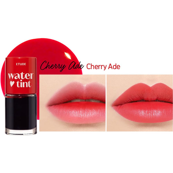 ETUDE Dear Darling Water Tint - Cherry Ade (9G) | Vivid Color Lip Stain with Moisturizing Weightless & Non-Sticky Finish Lip Stain | Smudge-Proof