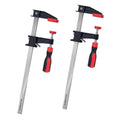 POWERTEC 12 Inch Steel Bar Clamps W/ 600 Lbs Loads Limit & 2-1/2" Throat, Quick Adjust & Release F Clamp with Micro-Adjustment Handle for