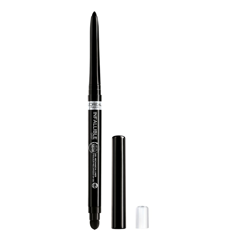 L'Oreal Paris Infallible Grip Mechanical Gel Eyeliner Pencil, Smudge-Resistant, Waterproof Eye Makeup with up to 36HR Wear, Intense Black, 0.01 Oz