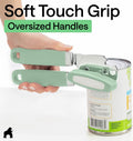 The Original GORILLA GRIP Heavy Duty Stainless Steel Smooth Edge Manual Can Opener and Bottle Openers, Soft Ergonomic Handle, Oversized Handheld