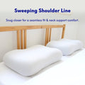 C CUSHION LAB Deep Sleep Pillow, Patented Ergonomic Contour Design for Side & Back Sleepers, Orthopedic Cervical Shape Gently Cradles Head &