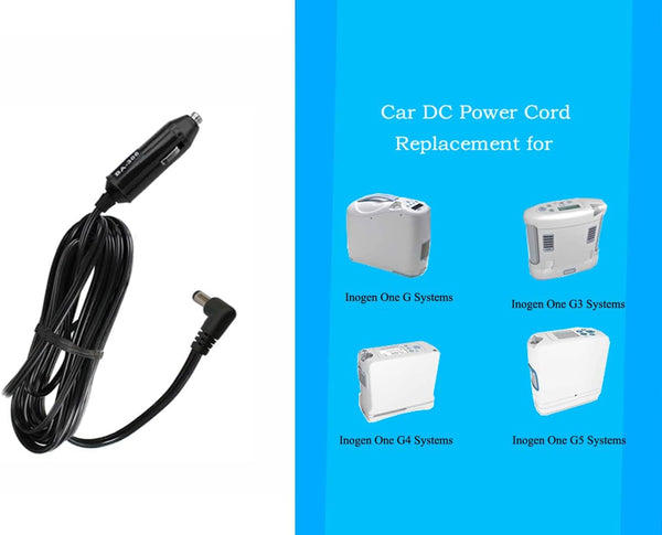 Upbright Car 12V DC Adapter Compatible with Inogen One G3 G4 G5 DC Power Cord Model BA-306 BA-301 BA306 BA301 12 Volt Auto Vehicle Boat RV Camper