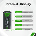 BEVIGOR Rechargeable C Batteries, 5000Mah 1.2V Nimh Precharged C Cell Batteries,Low Self Discharge Recharge up to 1300X Times,4 Pack for