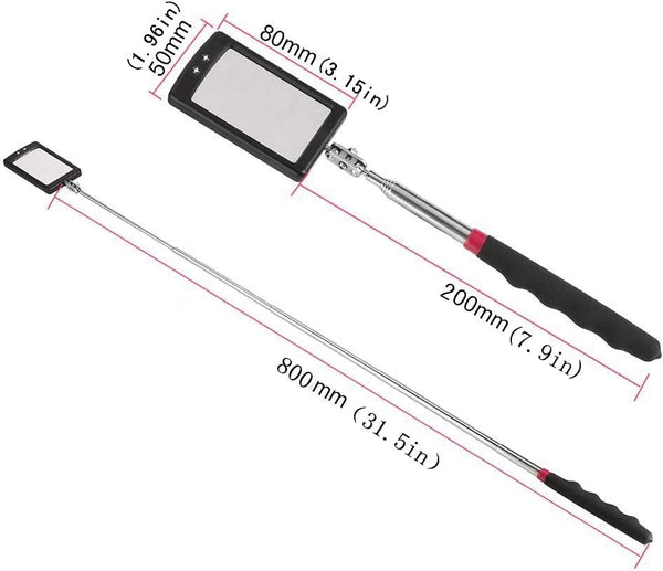 Telescoping Inspection Mirror with LED Lights?Flexible Claw Grabber Tool Magnetic 4 Claw Picker. Combination Tool Set. Easy to Extendable Observe