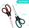 Scissors, 2 Pack 7.5 Inch Scissors for Office and Home, Scissor All Purpose for School Fabric Craft Supplies Use