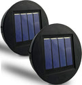 Replacement Solar Light Parts, 2 Pack Solar Lights Replacement Top 3.15In, 8 Lumens LED Solar Panel Lantern Lid Lights, Outdoor Lantern Solar