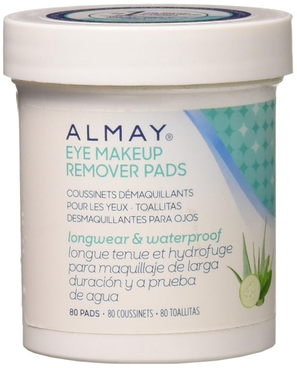 Almay Longwear & Waterproof Eye Makeup Remover Pads, 80 Count