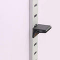 Adjustable Steel Pilaster Shelf Clip Support, Shelving Bracket Clips for Metal and Wood Shelves (14, Black)