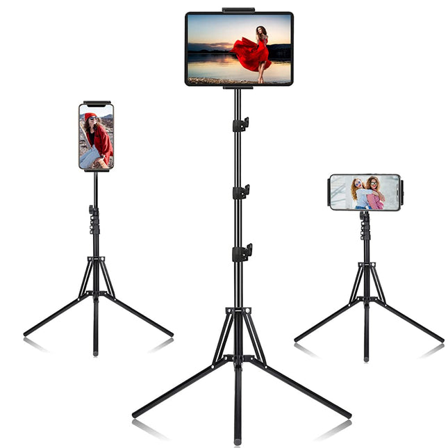 Ipad Tripod Stand, with 65 Inch Height Adjustable Ipad Stand Holder & Ipad Floor Stand with 360Â° Rotating Ipad Tripod M