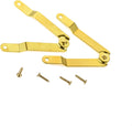 Dophee 10Pcs Gold Folding Lid Support Hinges for Jewelry Box Gift Wooden Boxes Cases Display - 62X8Mm/2.44"X0.31