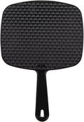 Forpro Professional Collection Premium Hand Mirror with Handle, 6.3" W X 9.6" L, Multi-Purpose Handheld Mirror with Distortion-Free Reflection, Black