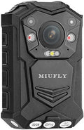MIUFLY 1296P HD Police Body Camera with 2 Inch Display, Night Vision, Built in 32G Memory and GPS for Security