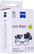ZEISS Lens Cleaning Wipes, Pre-Moistened, Individually Wrapped Wipes for Coated Glass on Binoculars, Glasses, Sunglasses, Camera Lenses, and