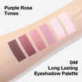 Kaely 6 Colors Mini Rose Gold Pink Eye Shadow Palette Makeup, Neutral Matte Shimmer Eyeshadow Palette for Older Women Highly Pigmented Waterproof,