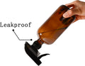 Amber Glass Spray Bottles,16Oz Large Refillable Spray Bottle for Cleaning, Essential Oils, Plant and Hair Care,Nozzle with Fine Mist and Stream