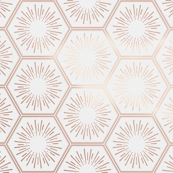 Tempaper Metallic Autumn Bronze Hello Sunshine Removable Peel and Stick Wallpaper, 20.5 in X 16.5 Ft, Made in the USA