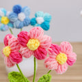 Cute Crochet Flowers for Mom,Handmade Knitted DIY Décor for Car Office Desk & Home Décor,Valentines Birthday Gifts for Women and Coworkers,