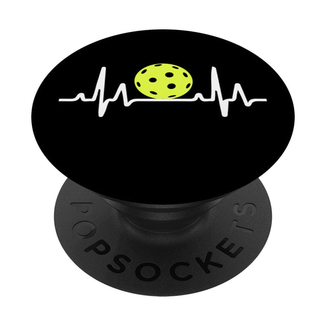 Heartbeat Pickleball Gift for Men Women Kids Teen Boys Girls Popsockets Standard Popgrip