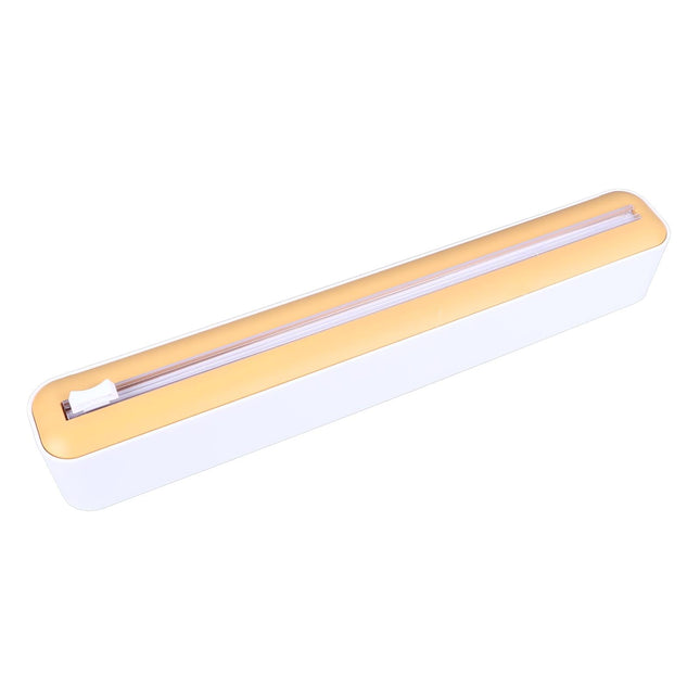 Plastic Wrap Dispenser, PP Reusable Cling Film Dispenser with Cutter Magnetic Stripe Food Wrap Dispenser Foil and Plasti