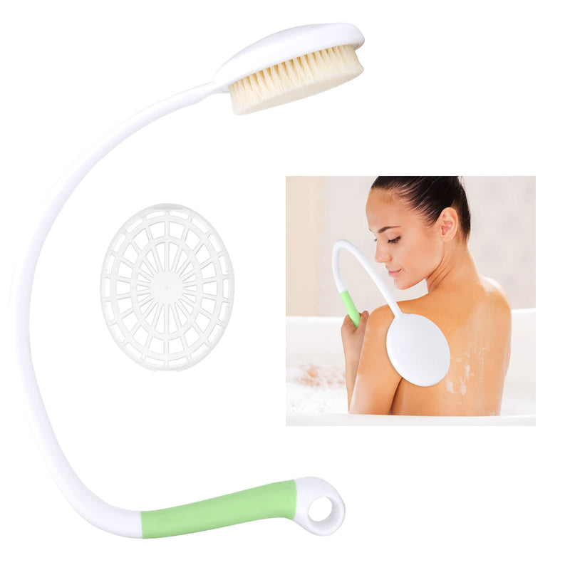 27.5â Back Bath Brush with Long Curved Long Handle,Shower Brush with U-Shaped for Cleaning,Body Scrubber for Elderly,Disabled,