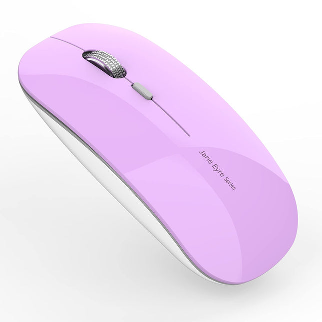 Uciefy Q5 Slim Rechargeable Wireless Mouse, 2.4G Portable Optical Silent Ultra Thin Wireless Computer Mouse with USB Rec