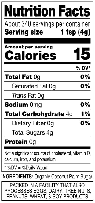 MADHAVA Organic Coconut Sugar 3 Lb. Bag (Pack of 1), Natural Sweetener, Sugar Alternative, Unrefined, Sugar for Coffee, Tea & Recipes, Vegan,