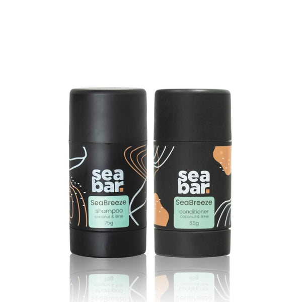 Shampoo & Conditioner Bar Set - All Natural Hair Shampoo - Vegan, Sulfate-Free, Eco Friendly Zero Waste Reusable Packaging with Travel Containers,