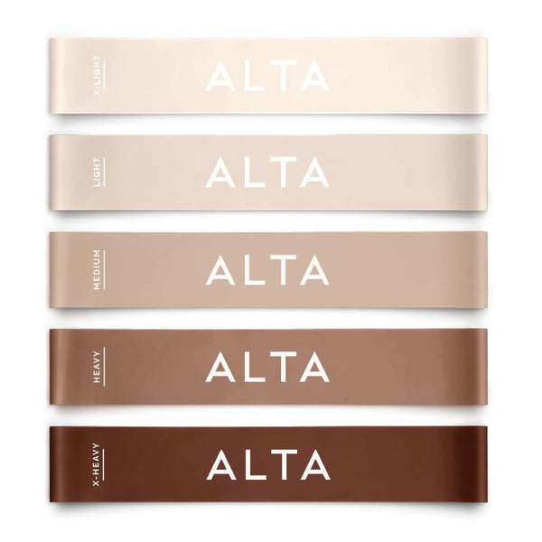 ALTA Mini Loop Bands for Exercise - Premium Durable Latex - Small Resistance Bands for Women, Booty Bands for Working Out, Leg Stretch Loops for