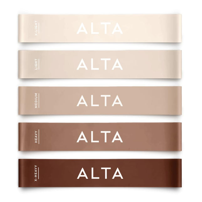 ALTA Mini Loop Bands for Exercise - Premium Durable Latex - Small Resistance Bands for Women, Booty Bands for Working Ou