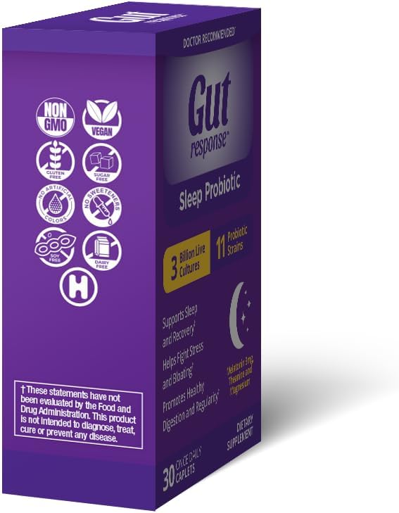 Sleep Probiotic for Men & Women, Slows down Digestive Aging, Supports Sleep and Recovery, Promotes Healthy Gut, Vegan, Gluten Free & Soy Free, 3