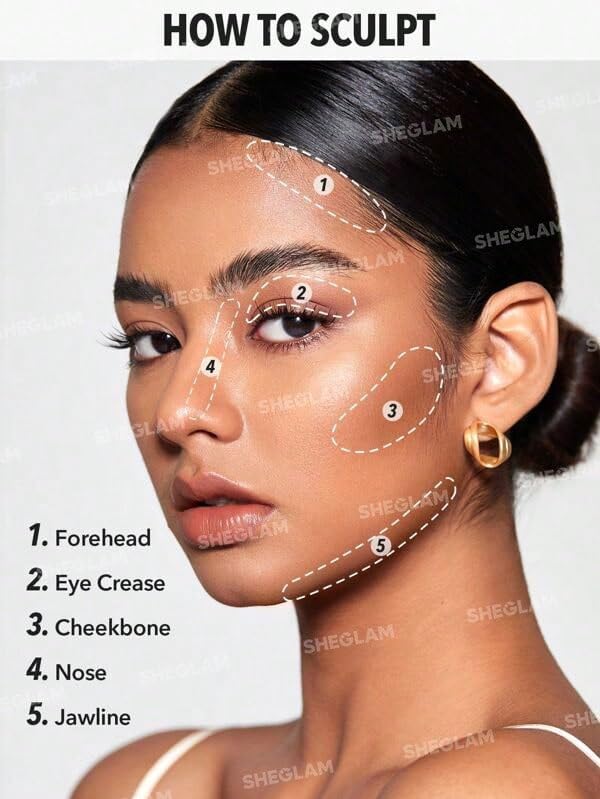 SHEGLAM Snatch 'N' Define Cream Contour Stick Long Lasting Highly Pigmented Sweat Proof Face Bronzer Makeup - Earthy Sepia