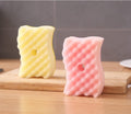 Yellow Pink Colors Multi-Functional Sponges Non-Scratch Scrub Sponges Household Kitchen Cleaning Sponges Durable Scouring Pads,Pack of 4