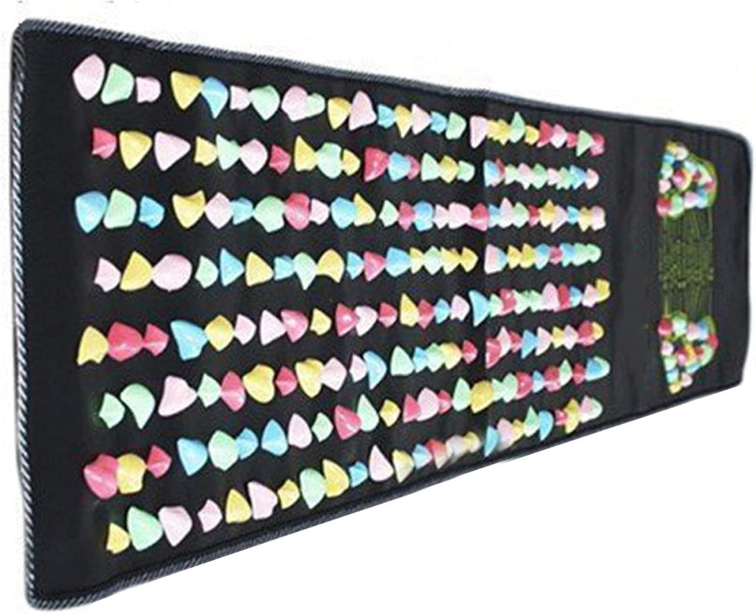 Joyzan Foot Massage Mat, Reflexology Leg Pain Walk Stone Road Acupoint anti Slip Rock Foldable Particle Pressure Point Pad Long Sitting Elderly Student Office Worker Acupressure Relaxes Relief