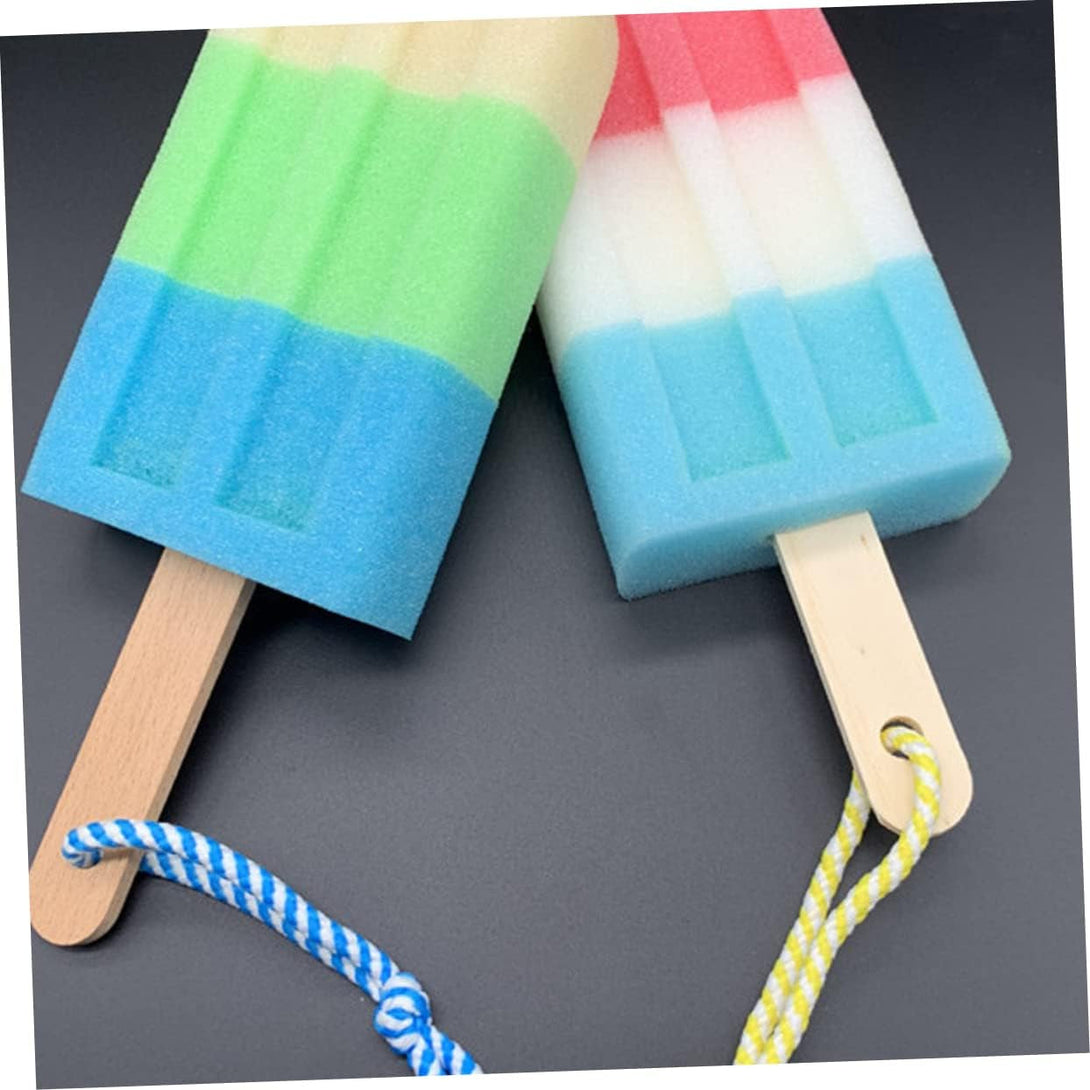 3Pcs Bath Flower for Infants Elastic Hair Ties Bathing Accessories Body Bath Shower Sponge Shower Sponge for Body Loofah Popsicle Ice Cream Wooden Shower Head Child Bath Brush