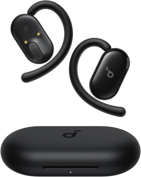 Soundcore V20I by Anker Open-Ear Headphones, Adjustable Ear Hooks, Ultra-Comfort, Snug Fit, Deep Bass, Clear Calls, IP55, LED Lights, 36H Playtime, Bluetooth 5.4 Earbuds, Multipoint Connection