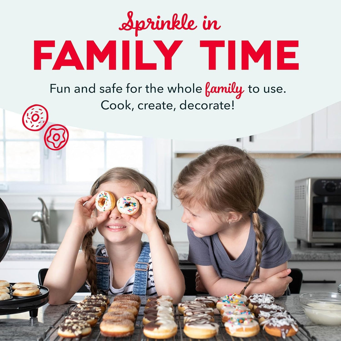 DASH Mini Donut Maker Machine for Kid-Friendly Breakfast, Snacks, Desserts & More with Non-Stick Surface, Makes 7 Doughnuts - Aqua