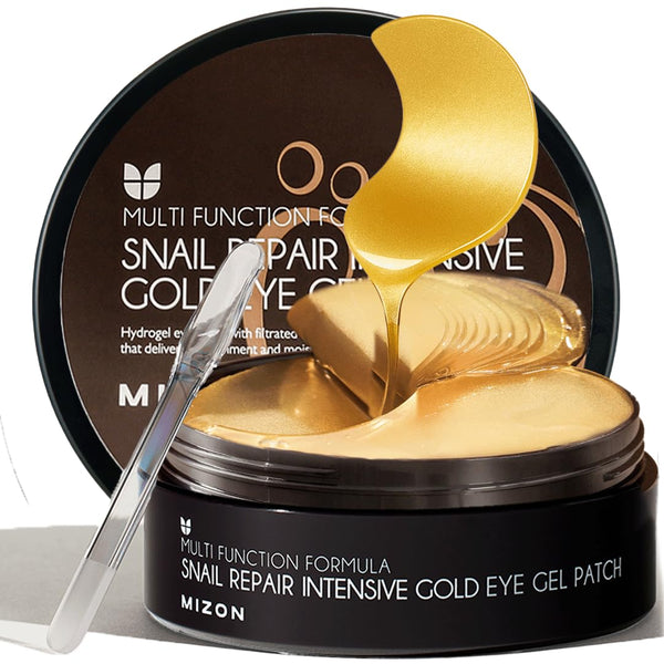 Gel Collagen Patches under Eye Masks Treatment with 24K Gold and Snail, for Puffy Eye, Pads/Bags for Dark Circles , anti Wrinkle, Moisturizing Improves Elasticity 30 PAIRS (Gold & Snail)